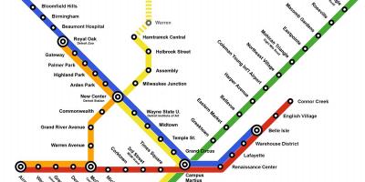 Карта метро Дэтройт
